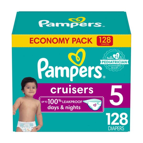 Pampers Size 5 Baby Cruisers Diapers - 128 Units