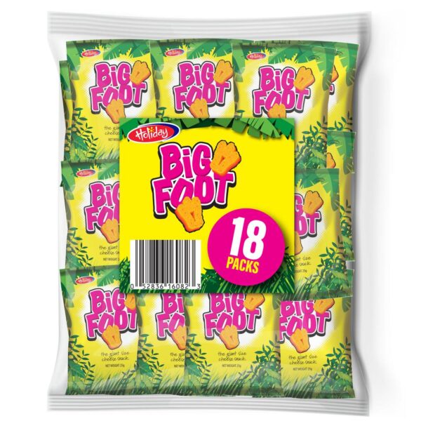 Holiday Big Foot Cheese Flavored Corn Snack 18 Units / 25 g / 0.8 oz