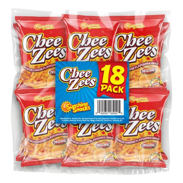 Sunshine Snacks Chee Zees Crunchy Snacks 18 Units / 45 g