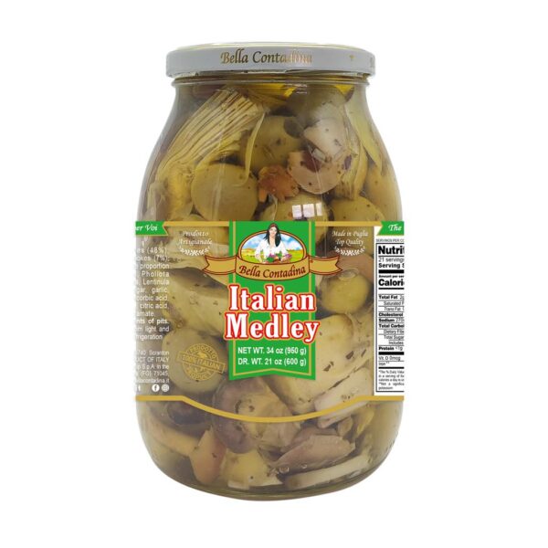 Bella Contadina Capricciosa Italiana Olives and Vegetables in Oil 600 g / 21 oz