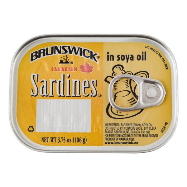 Brunswick Sardines in Soy Oil 5 Units / 106 g / 3.75 oz