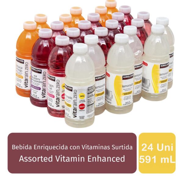 Kirkland Vitarain Zero Vitamin Enhanced Water Beverage 24 Units / 591 mL / 20 oz
