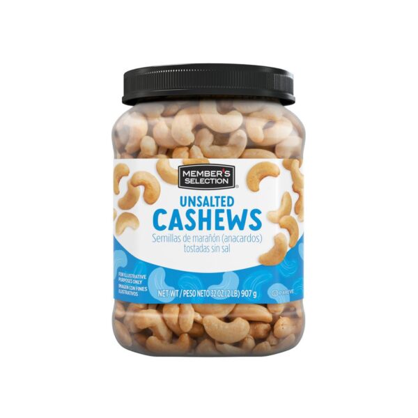Roasted Unsalted Cashews 907 g / 32 oz
