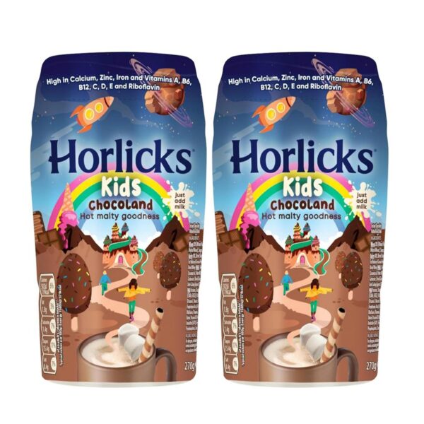 Horlicks Chocolate Flavor Malt Powder Drink 2 Units / 270 g / 9.5 oz