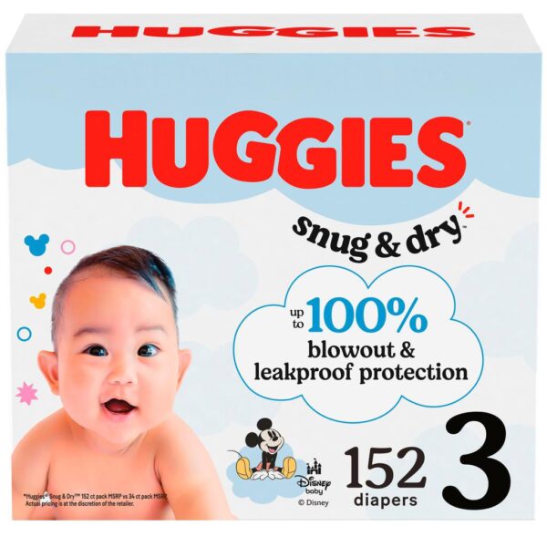 Huggies Snug & Dry Size 3 Baby Diapers / 152 Units