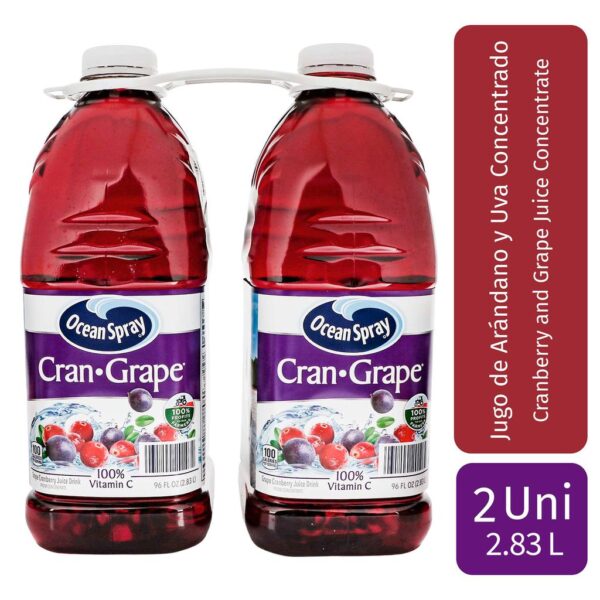 Ocean Spray Cran-Grape Juice with Vitamin C 2 Units / 2.83 L / 96 oz