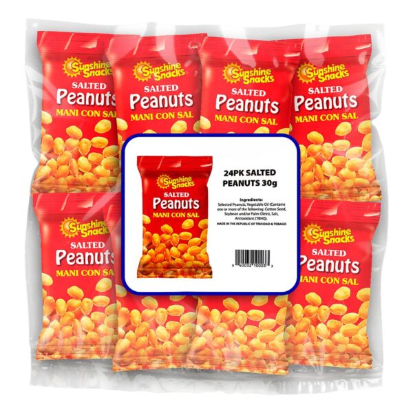 Sunshine Snacks Salted Peanuts 24 Units / 30 g / 1.06 oz