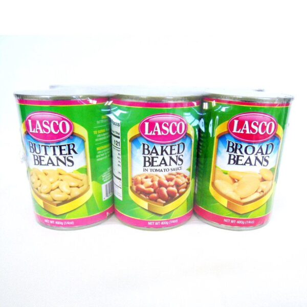 Lasco Canned Beans Assorted 6 Units / 400 g / 14 oz