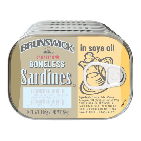 Brunswick Sardines in Oil, Canned Foods 5 Units/ 106 g / 2.7 oz