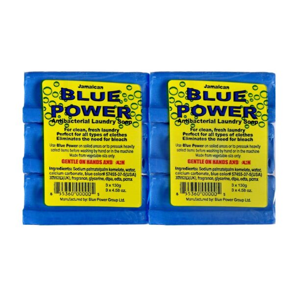 Blue Power Laundry Bar Soap 24 Units / 130 g / 4.58 oz