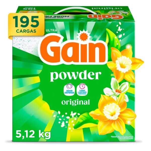 Gain Original Scent Laundry Detergent Powder 195 Washes / 5.12 kg / 180 oz