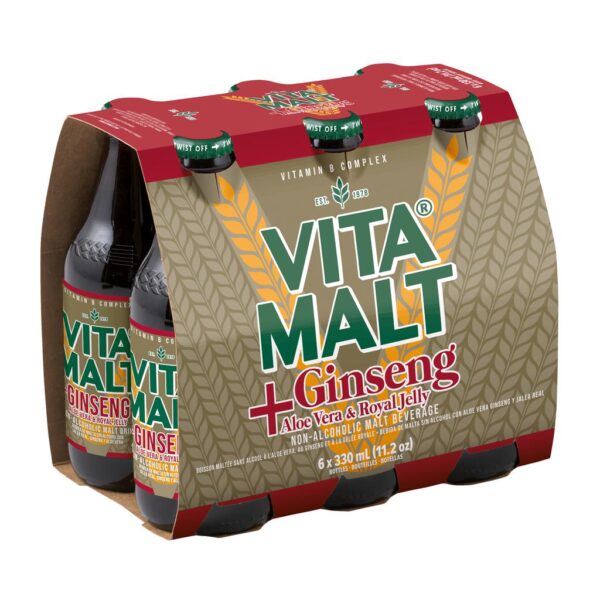 Vitamalt Plus Malted Beverage 6 Units / 325 mL / 11 oz