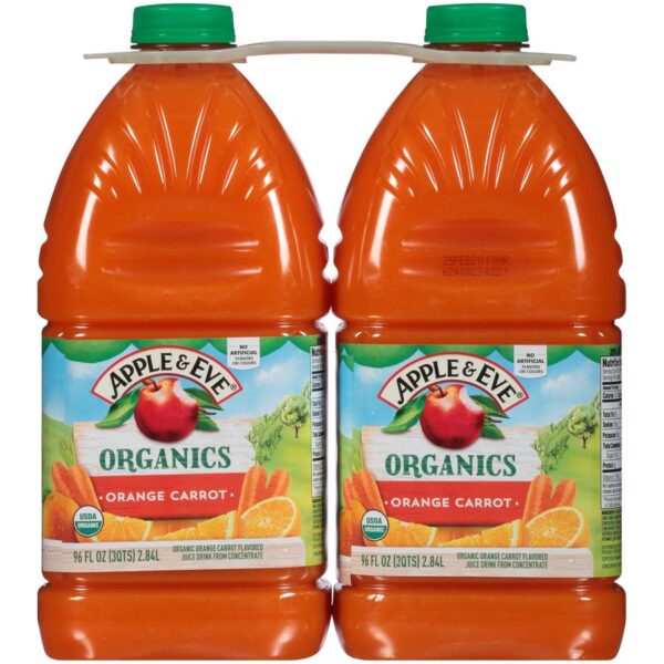Apple & Eve Organic Orange Carrot Juice 2 Units / 2.84 L / 96 oz