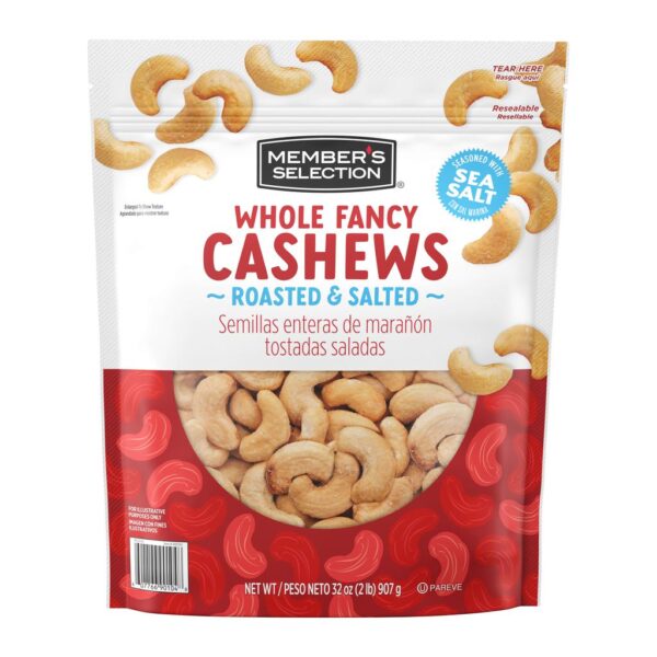 Salted Roasted Cashews 907 g / 32 oz