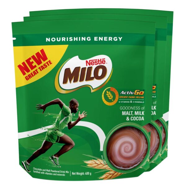 Milo Chocolate Flavored Energy and Nutritional Drink 3 Units / 400 g